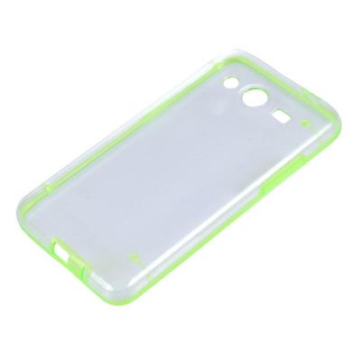 lichtgevend Frame Transparant Back Shell Plastic hoesje voor Samsung Galaxy Core 2 / G355H(groen)