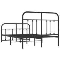 Bedframe met hoofd- en voeteneinde metaal zwart 120x190 cm - thumbnail