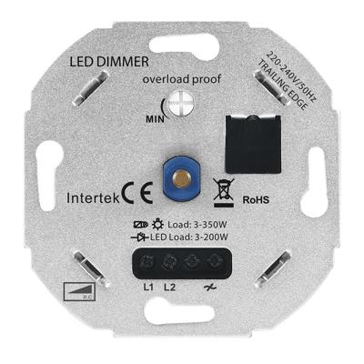 LED Dimmer Inbouw - 3-200 Watt - Geschikt voor fase afsnijding - trailing edge - Geschikt voor alle merken afdekmateriaal - Universeel