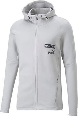 Manchester City Casuals Hooded Trainingspak Senior Grijs - Maat M - Kleur: BlauwGrijs | Soccerfanshop