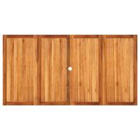 Tuintafel 180x90x75 cm poly rattan en acaciahout beige - thumbnail
