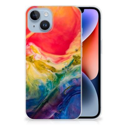 Smartphone hoesje Apple iPhone 14 Watercolor Dark