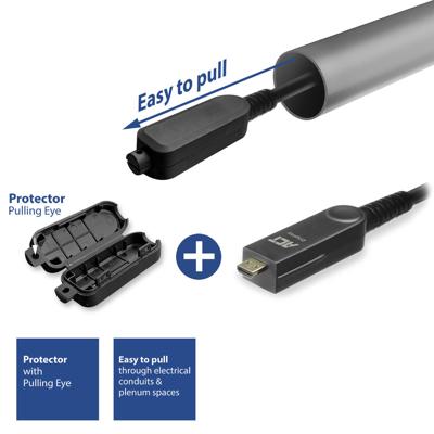 ACT AK4101 HDMI High Speed 4K Active Optical Cable | Afneembare Connector | v2.0 HDMI-A male/HDMI-A male | 15 meter