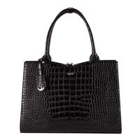 Business Bag crocodile 15.6" laptop tas voor dames -Black - thumbnail