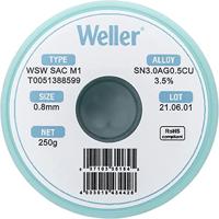 Weller WSW SAC M1 Soldeertin, loodvrij Spoel Sn3,0Ag0,5Cu 250 g 0.8 mm - thumbnail