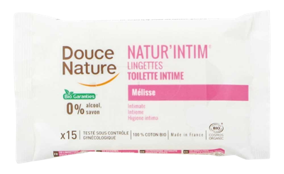 Douce Nature Intieme hygienische doekjes katoen bio 15 Stuks