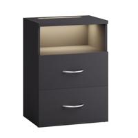 Monzana Bureaustoel - draaistoel - kruk - met - gestoffeerde - zitting - in - zwart - thumbnail