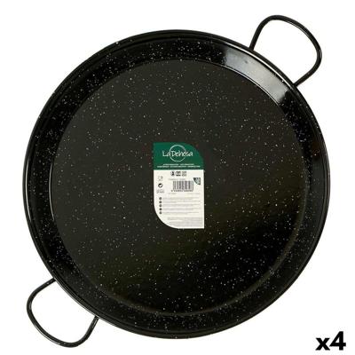 Pan La Dehesa Zwart Geëmailleerd Staal Ø 55 cm 69 x 6 x 55 cm (4 Stuks)
