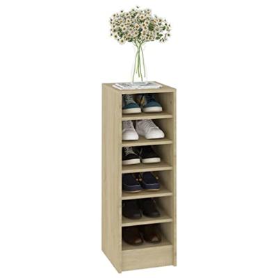 VidaXL Schoenenkast 31,5x35x90 cm bewerkt hout sonoma eikenkleurig