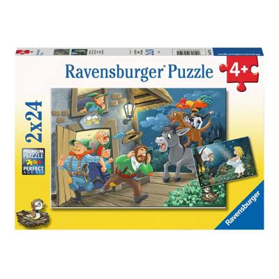 Ravensburger puzzel sprookjestijd 2x24 stukjes Ravensburger puzzel sprookjestijd 2x24 stukjes