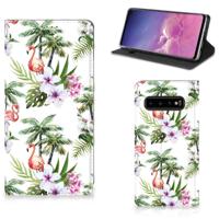 Samsung Galaxy S10 | Hoesje maken | Flamingo Palms - thumbnail