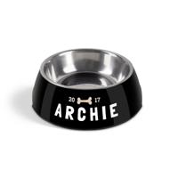Gepersonaliseerde hondenvoerbak - Zwart - 350 ml - thumbnail