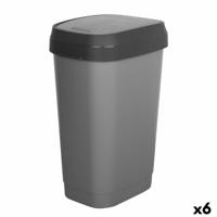 Vuilnisemmer Curver Donker grijs Plastic 50 L (6 Stuks) - thumbnail