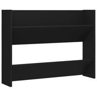 VidaXL Wandschoenenkast 80x18x60 cm bewerkt hout zwart - thumbnail