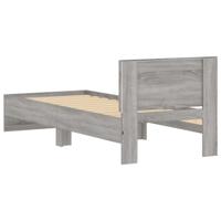 Bedframe met hoofdeinde en LED grijs sonoma eiken 200x200 cm - thumbnail