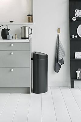 Brabantia touch bin afvalemmer 40 liter matt black