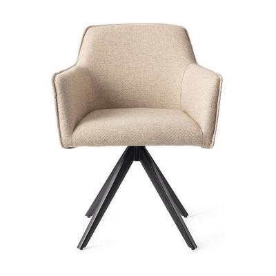 Jesper Home Eetkamerstoel 'Hofu' Turn Black, Draaibaar, kleur Wild Walnut