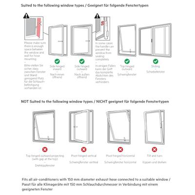 AEG AWK04 Raamafdichtingskit Mobiele Airco Raamomtrek 500 cm
