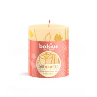 Bolsius Silhouette Stompkaars Botergeel Met Print 8x6,8 cm - thumbnail