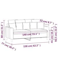 Tweezitsbank 140 cm fluweel donkergroen - thumbnail