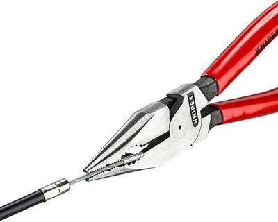 Knipex Spitse kombitang | Kunststof bekleed | Zwart geatramenteerd | Lengte 185 mm - 08 21 185 SB