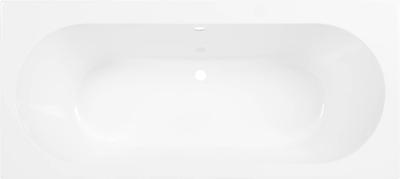 Saqu Space inbouwbad 2-persoons 180x80cm glans wit acryl