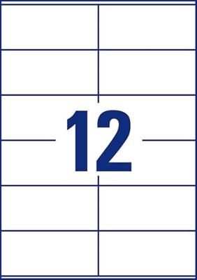 Avery-Zweckform Avery Zweckform L7875-20 sterk hechtende papieretiketten, 105 x 48 mm, 20 vellen/240 etiketten, wit L7875-20 ( 105 x 48 mm, Wit, 240 stuk(s),