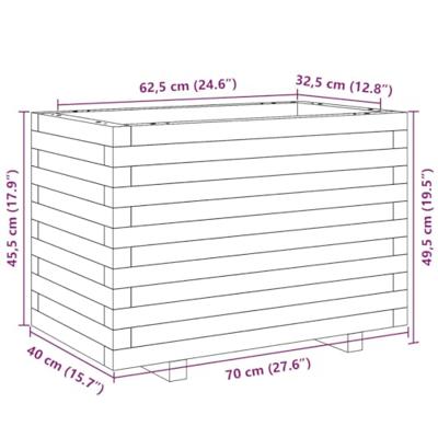 Plantenbak 70x40x49,5 cm massief grenenhout wasbruin Plantenbak 70x40x49,5 cm massief grenenhout wasbruin