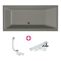 Xenz Kristal Ligbad - 160x75x48 - afvoer Midden - acryl - cement 6984-06 - thumbnail