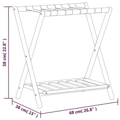 Bagagerek 68x38x58 cm bamboe Bagagerek 68x38x58 cm bamboe