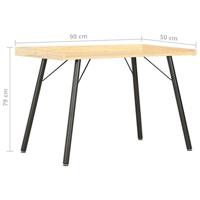Bureau 90x50x79 cm eikenkleurig - thumbnail