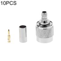 10 STKS TNC mannelijke RF coax connector voor kabel RG58 RG142 RG400 LMR195 - thumbnail