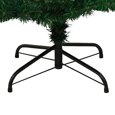 Kunstkerstboom met verlichting en standaard 150 cm PVC groen