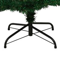VidaXL Kunstkerstboom met verlichting en standaard 150 cm pvc groen - thumbnail