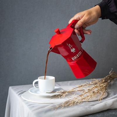 Italiaanse Koffiepot Bialetti MOKA EXCLUSIVE Rood Aluminium 3 Koppar - thumbnail