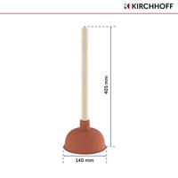 Kirchhoff Uitloopreiniger met houten handvat, Ø 140 mm - 99908200 - thumbnail