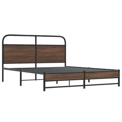 Bedframe zonder matras bewerkt hout bruin eikenkleur 150x200 cm