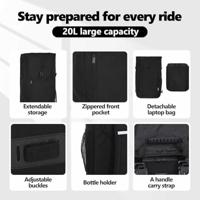 VidaXL Fietstas zwart 31 x 13 x 58 cm polyester - thumbnail