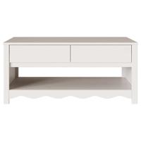 Salontafel Drammen Wit 99 x 55 x 45 cm Massief grenenhout - thumbnail