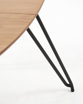 Kave Home Uitschuifbare Ronde Eettafel 'Novac' Ø120 x 120 - 200cm Kave Home Uitschuifbare Ronde Eettafel 'Novac' Ø120 x 120 - 200cm