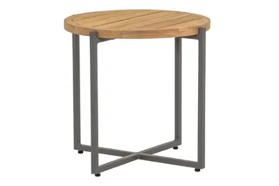 Apple Bee | Koffietafel Condor Ø54 x 50(h) cm | Taupe-Teak