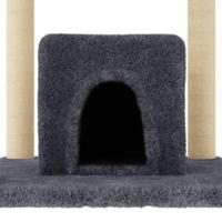 Kattenmeubel met sisal krabpalen 154 cm donkergrijs - thumbnail
