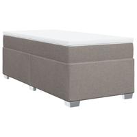 Boxspring met matras stof taupe 90x200 cm - thumbnail