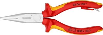 Knipex 25 06 160 T Platte rondbektang Elektronica en fijnmechanica Chroom-vanadium staal 160 mm