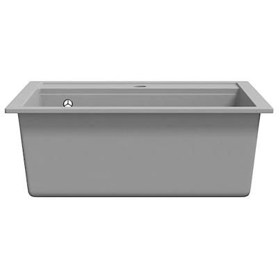 Gootsteen enkele bak graniet grijs Gootsteen enkele bak graniet grijs