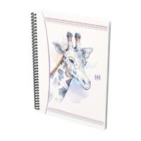 Oxford Boho Chic spiraalblok, ft A5, 120 bladzijden, geruit 5 mm, geassorteerde kleuren - thumbnail