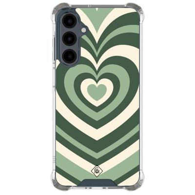 Samsung Galaxy A16 shockproof hoesje - Groen hart swirl