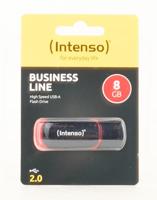 Intenso Business Line USB-stick 8 GB Zwart, Rood 3511460 USB-A 2.0 - thumbnail