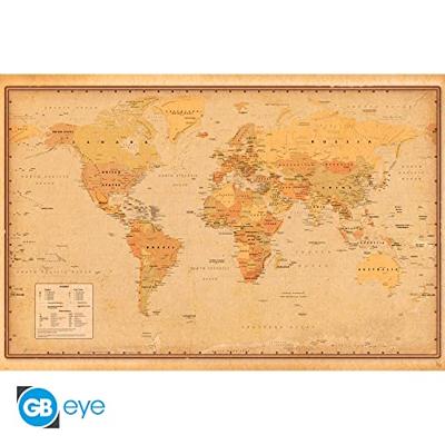 Poster Harper Collins - Antique World Map 21 91,5x61cm Poster Harper Collins - Antique World Map 21 91,5x61cm