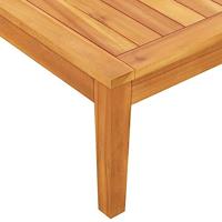 Tuinbank met tafel en donkergrijze kussens massief acaciahout - thumbnail